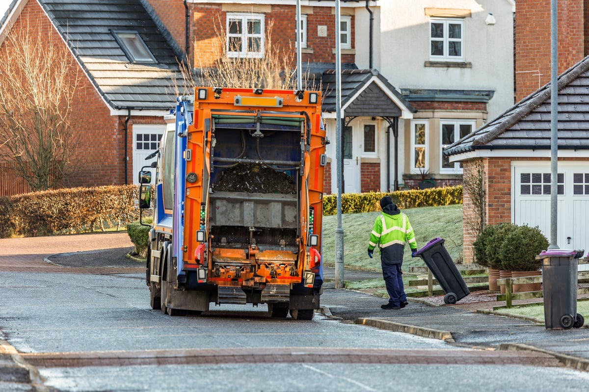 Municipal collection crew on an expanded waste service route